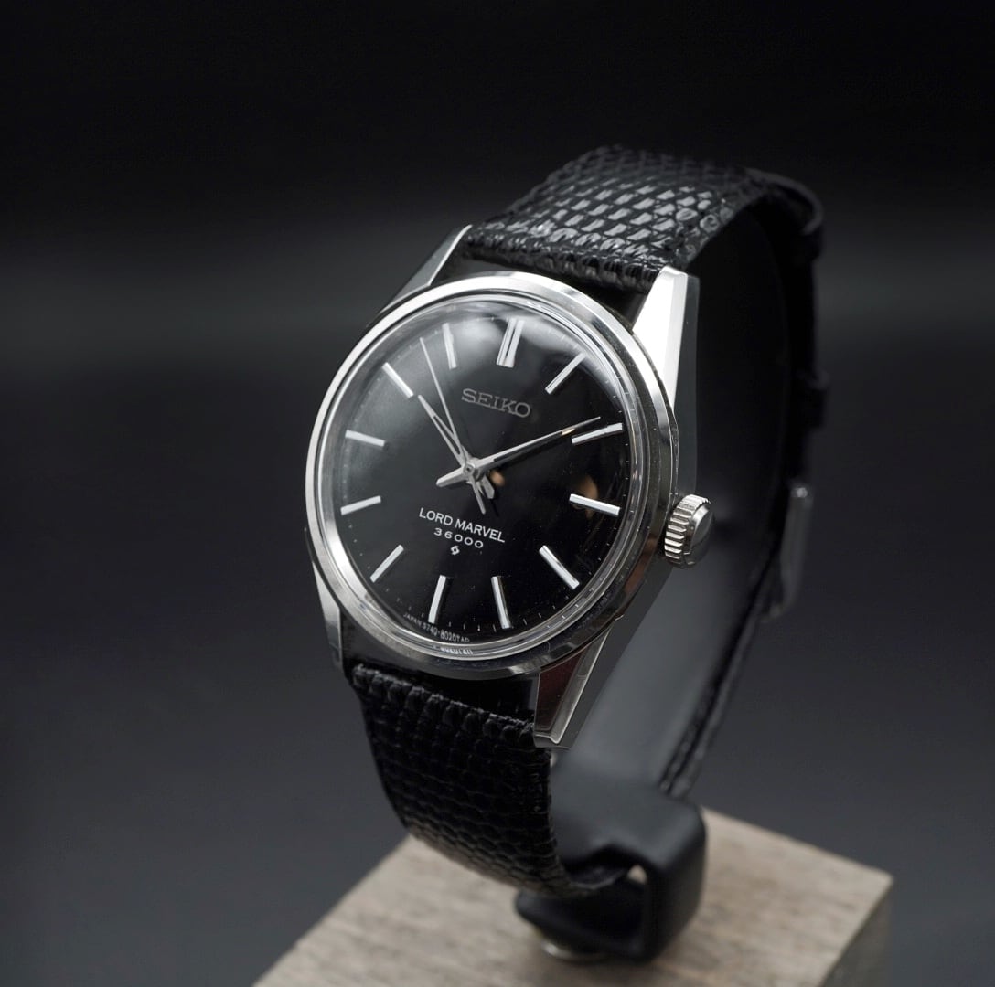 SEIKO LORD MARVEL 36000 Bar index Black