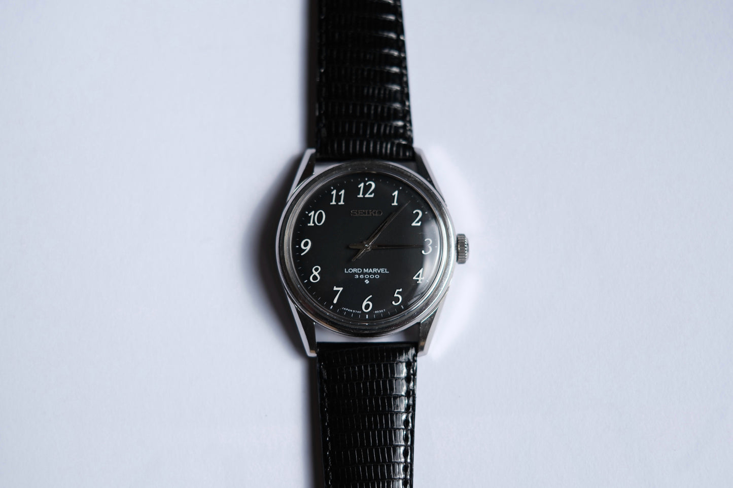 SEIKO LORD MARVEL 36000 "5740-8000" Arabic number Black&White 1971年1月製造