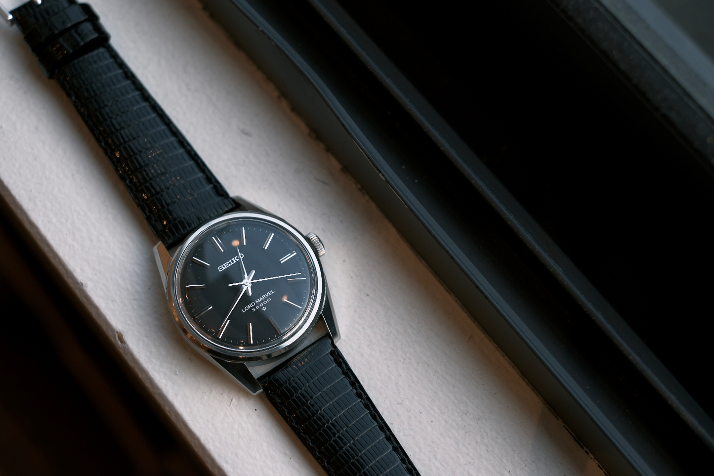 SEIKO LORD MARVEL 36000 Black 5740-8000 1971年3月製造