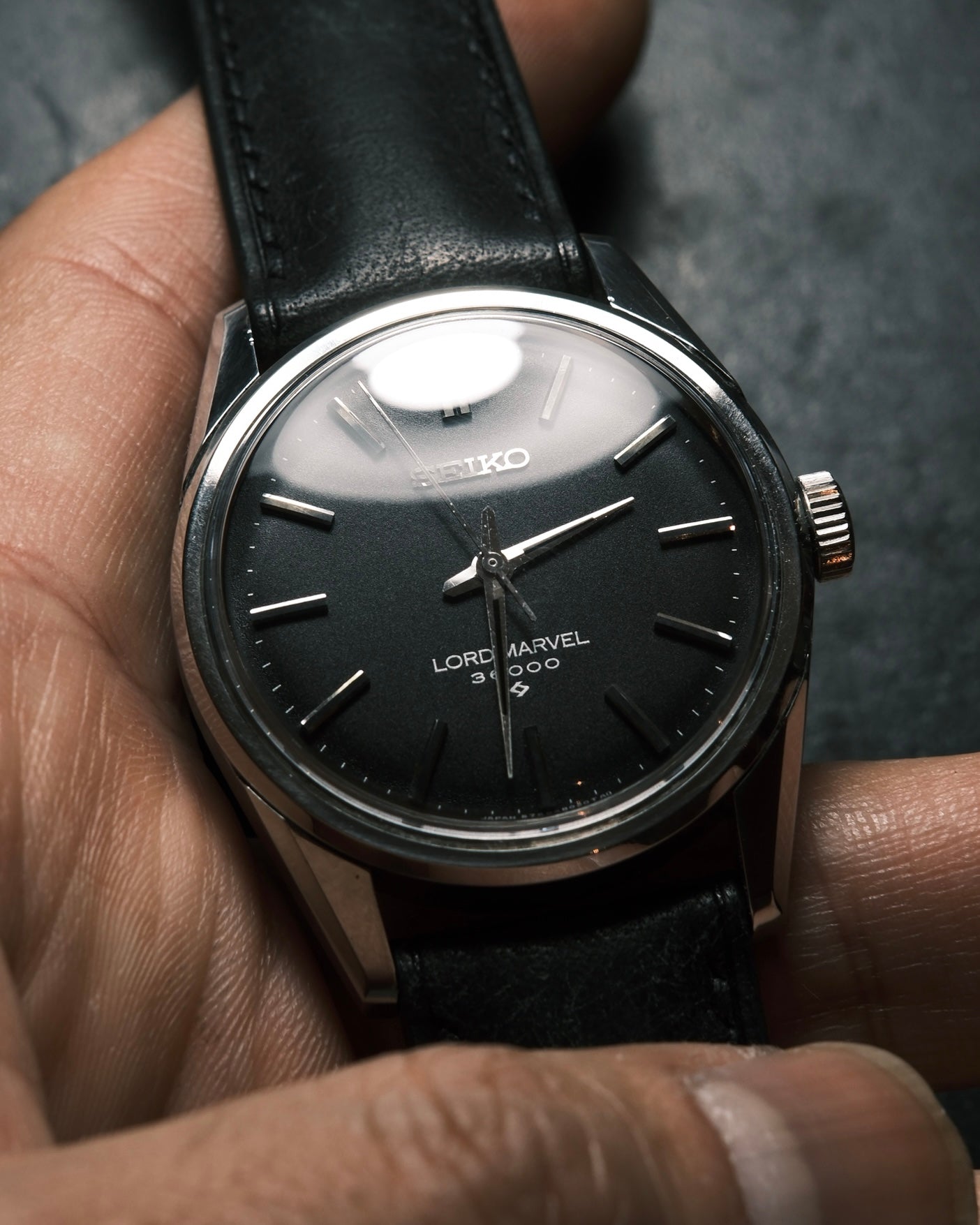 Vintage Seiko LORD MARVEL 36000 Black (ロードマーベル36000) 5740-8000  1967年4月製造