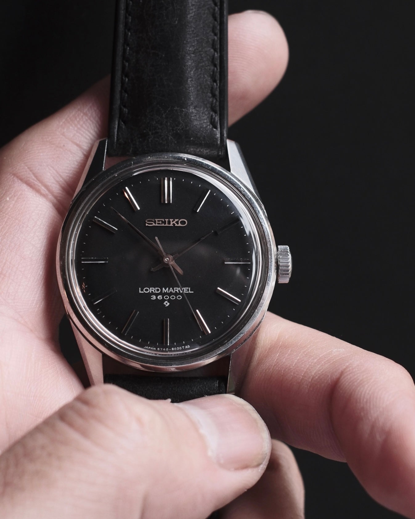 Vintage Seiko LORD MARVEL 36000 Matt Black (ヴィンテージセイコー ロードマーベル36000) 5740-8000  1975年5月製造
