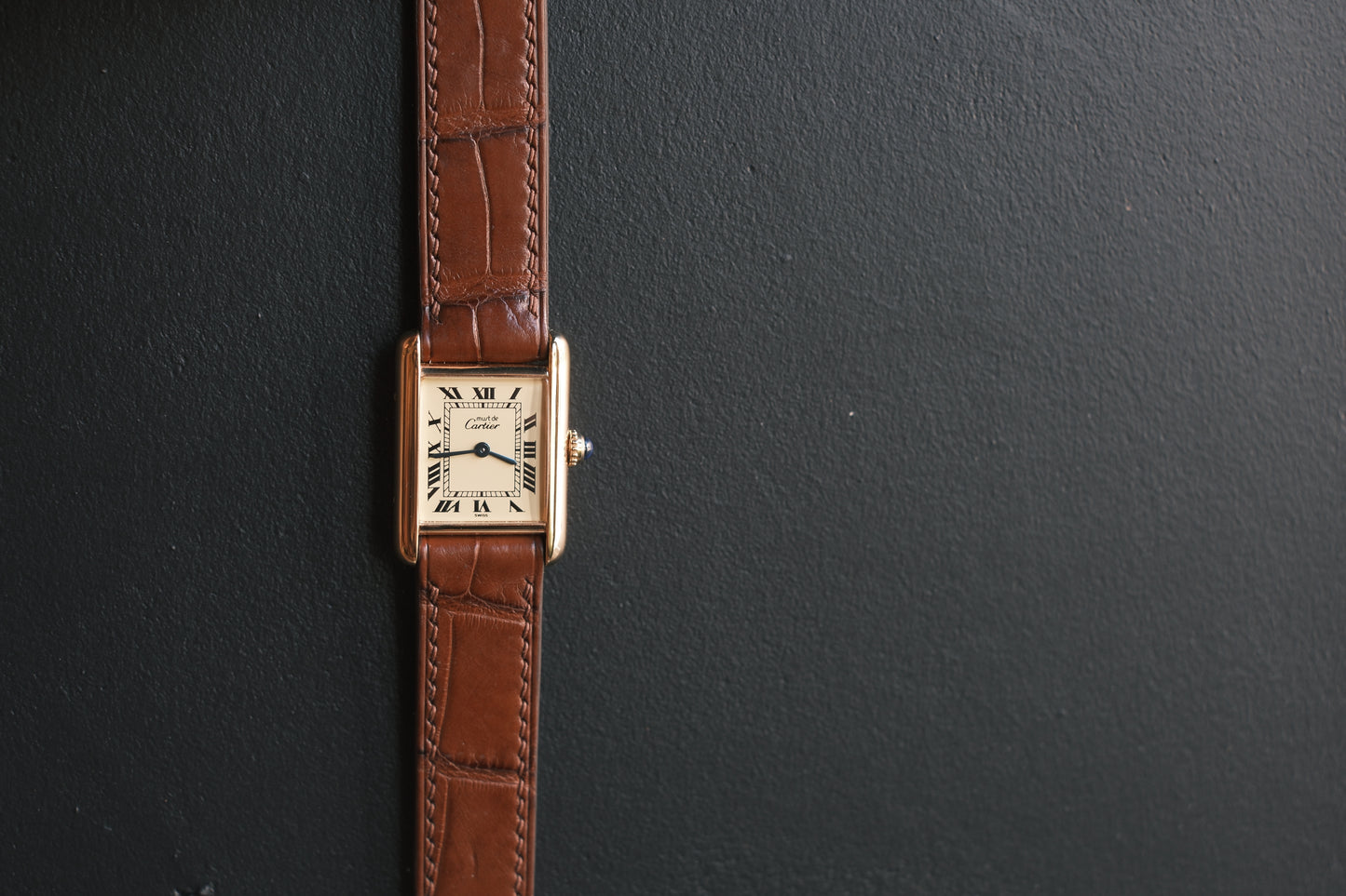 Crocodile Chesnut Brown (Cartier Must Tank SM 専用)