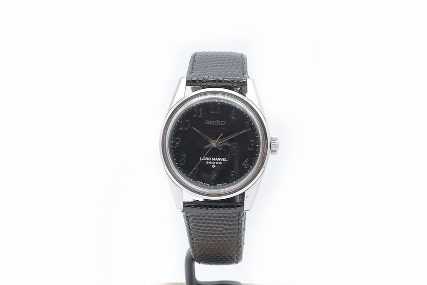 SEIKO LORD MARVEL 36000 Arabic Number Stealth Black 1975年3