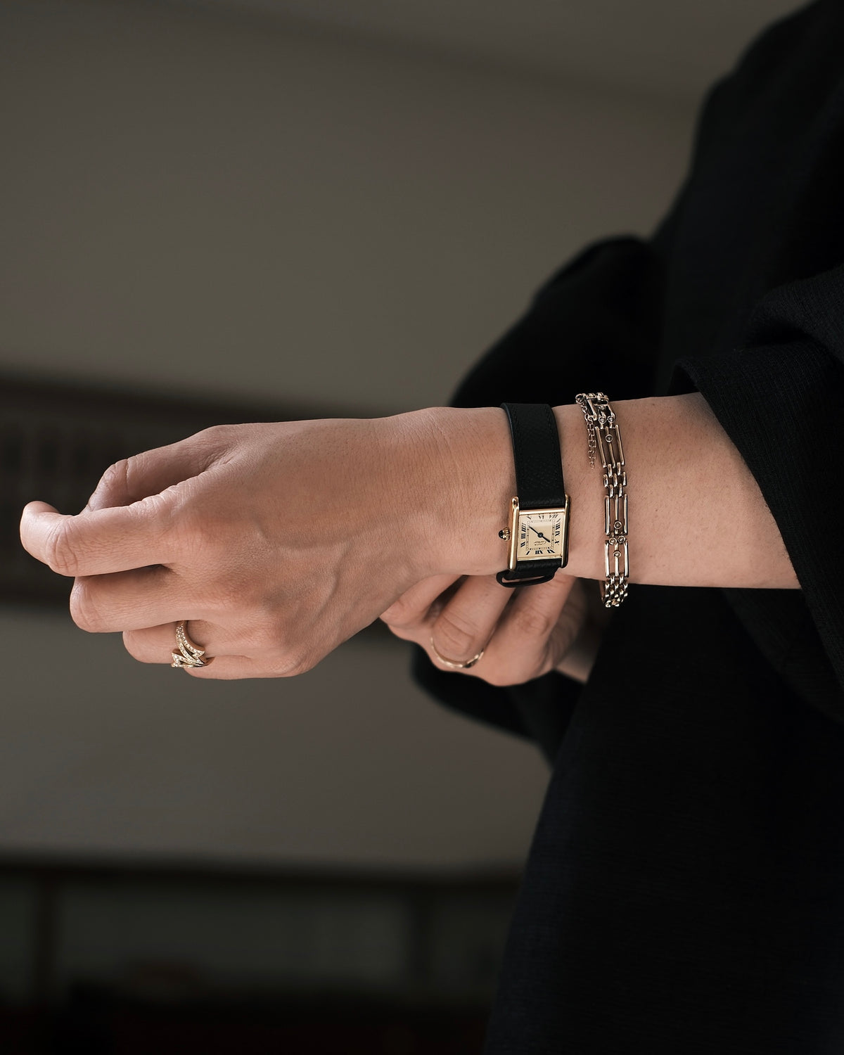 Epsom Black (Cartier Must Tank SM 専用)