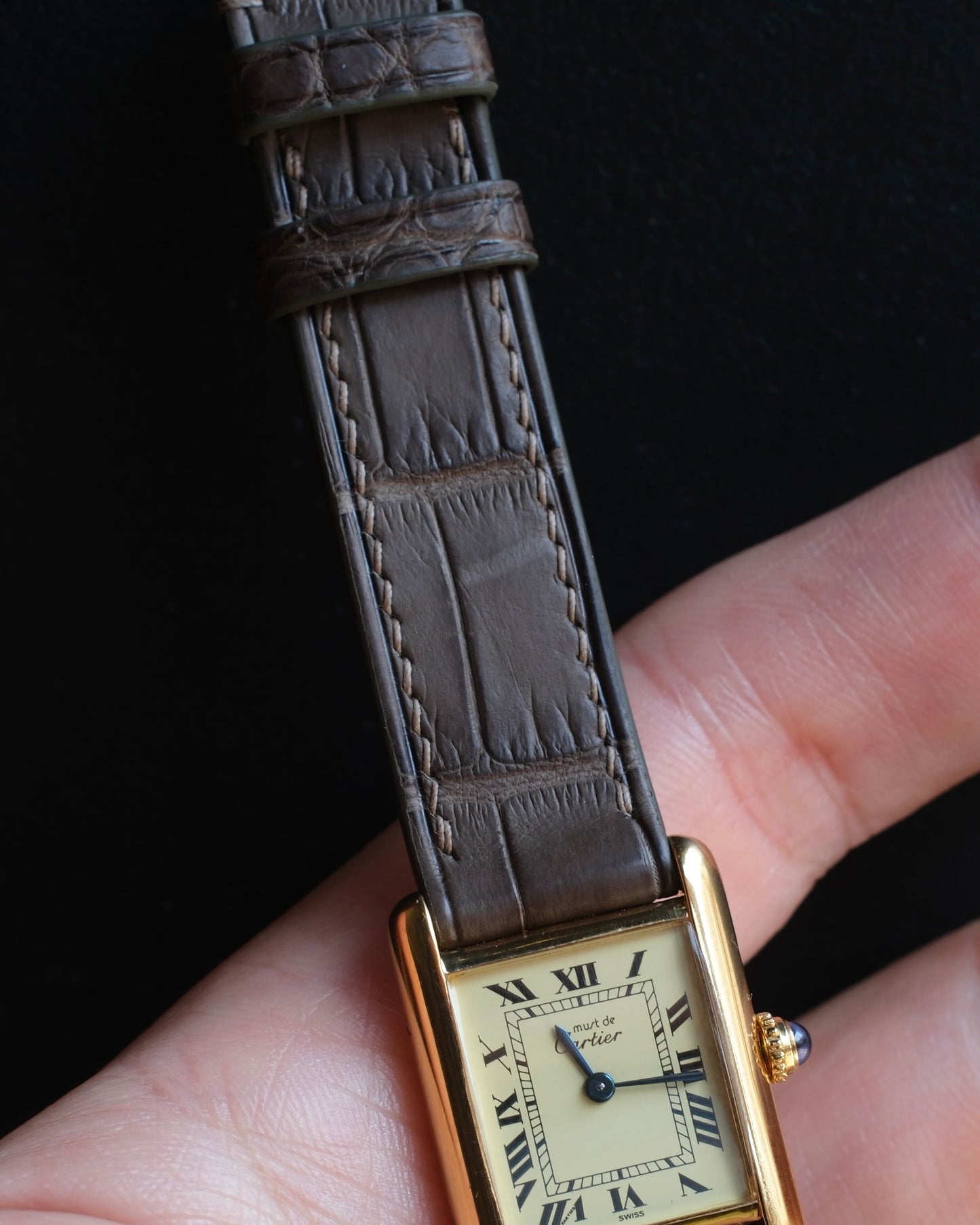 Crocodile Elephant Gray (Cartier Must Tank SM 専用)