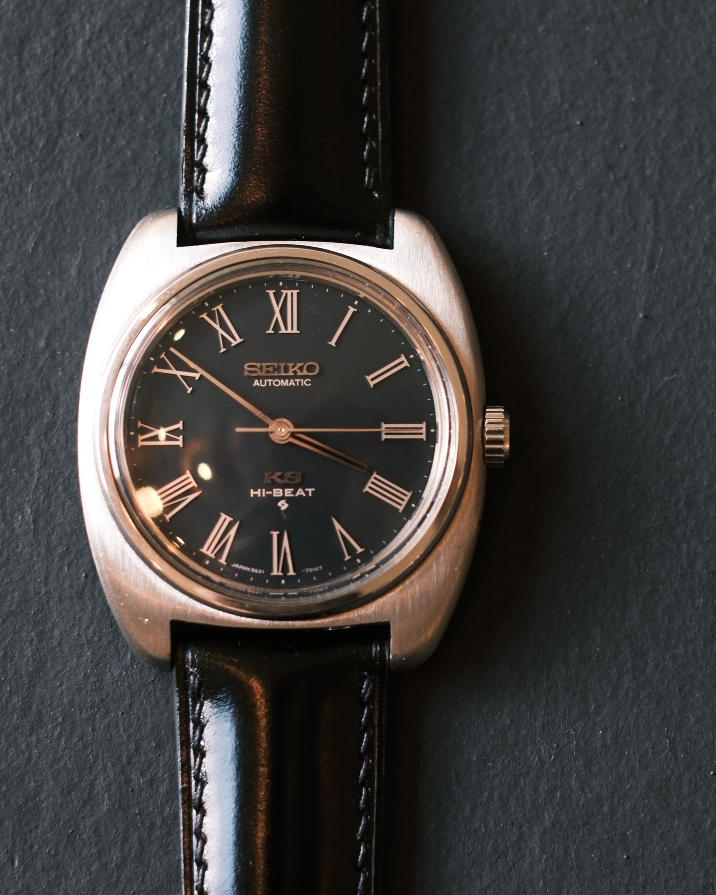 Vintage King Seiko 5621-7000 Matt Black 1970年6月製造